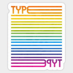 Type Stripes (Full Spectrum) Sticker